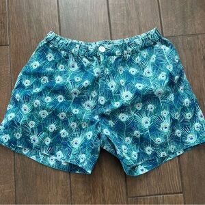 Chubbies 'The Peacockers' Peacock Print Men's Cotton Shorts size L